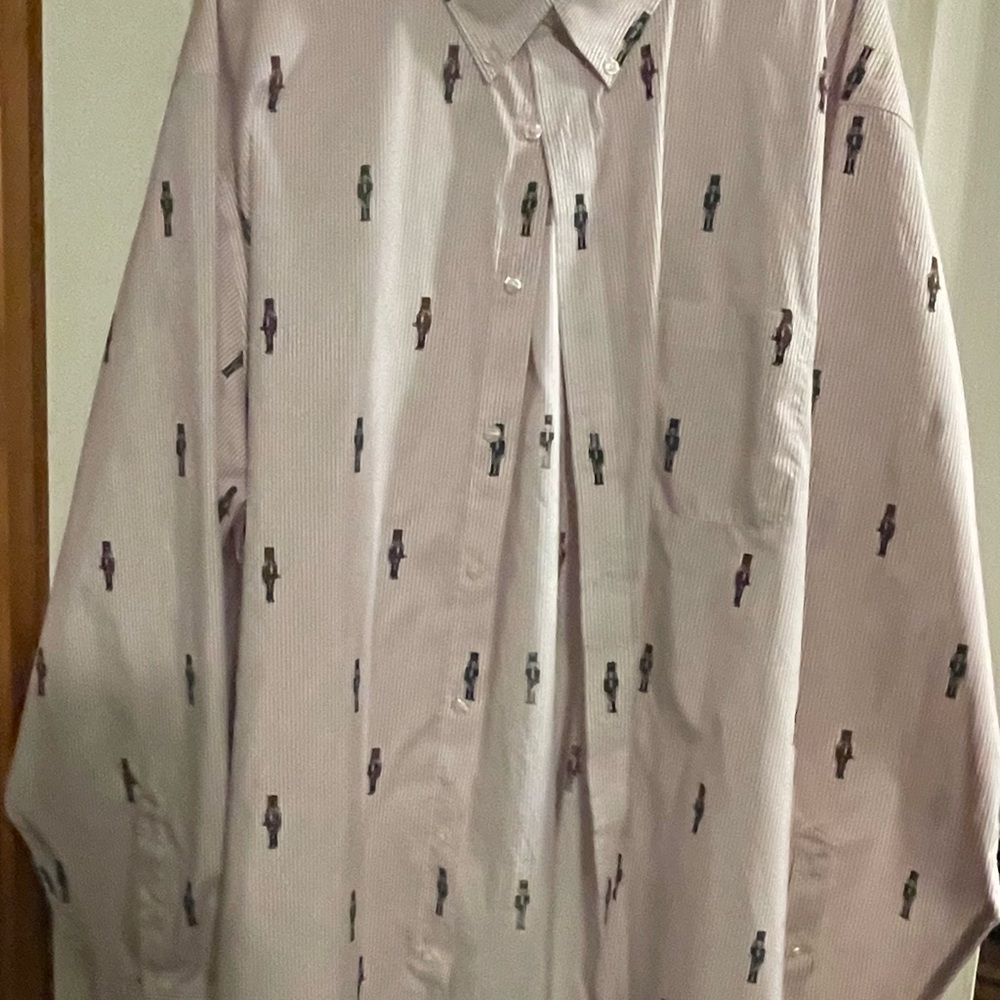 Roundtree & Yorke Travel Smart Nutcracker dress shirt 4XT!